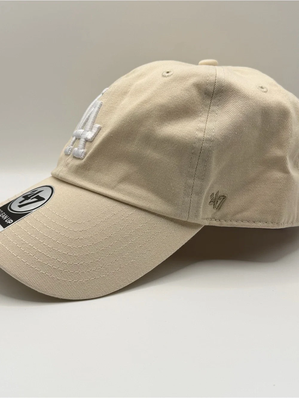 Los Angeles Dodgers MLB '47 Brand Clean Up Hat Team Logo Beige